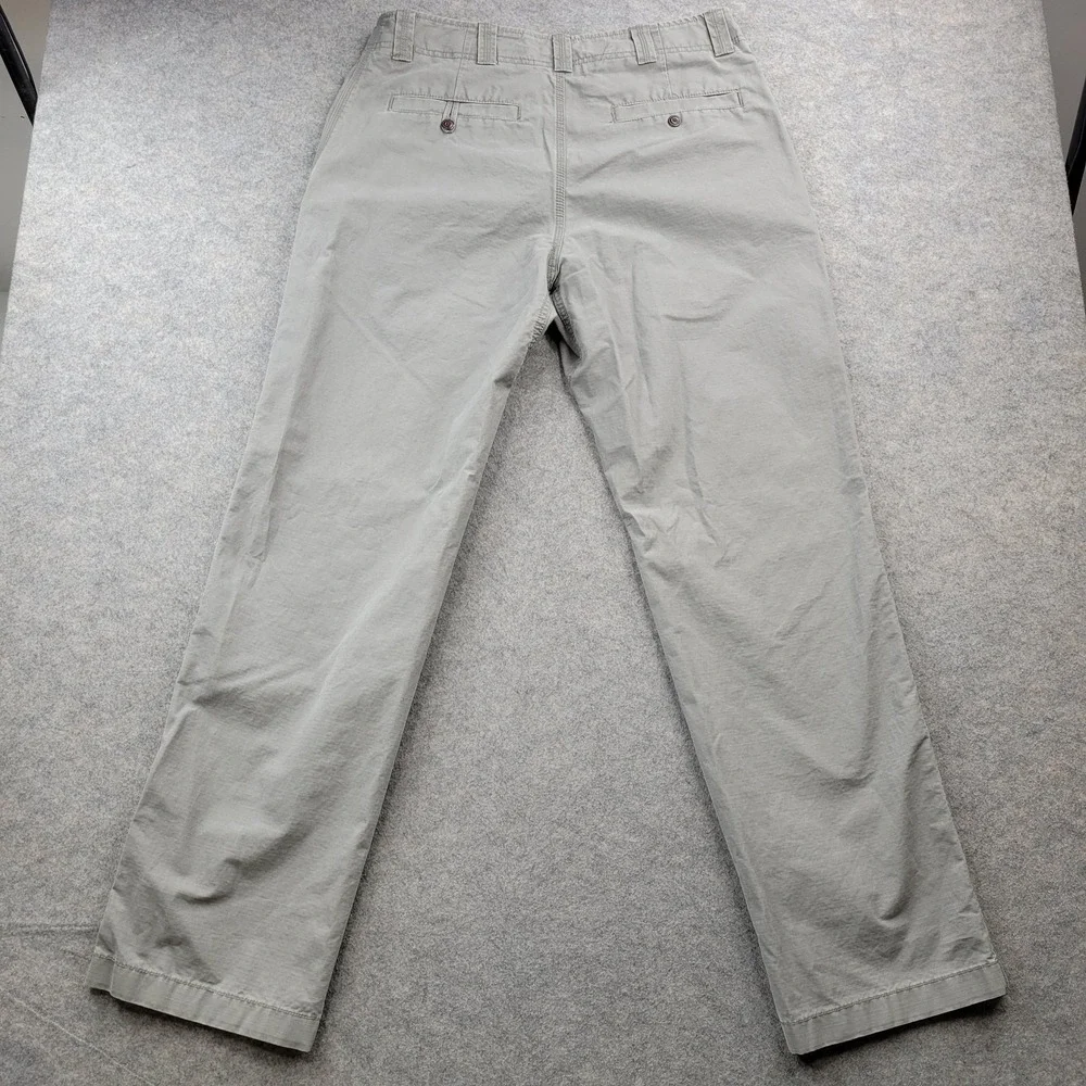 L.L. Bean Pants Mens 36x34 Gray Natural Fit Canvas Chino Straight Leg Casual